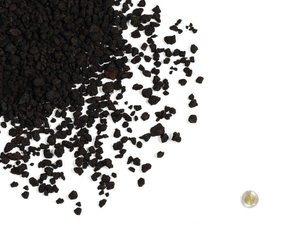 1/2" Black Lava Rock Pebble